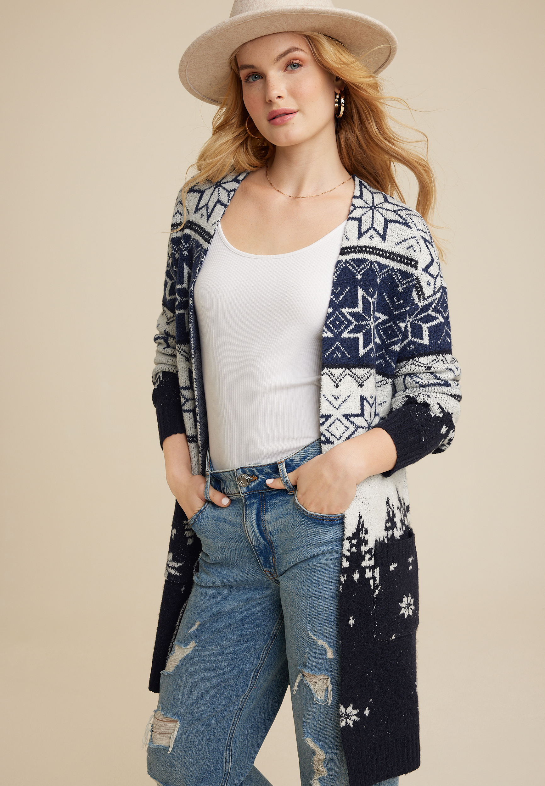 Snowflake Cardigan, C9254, large