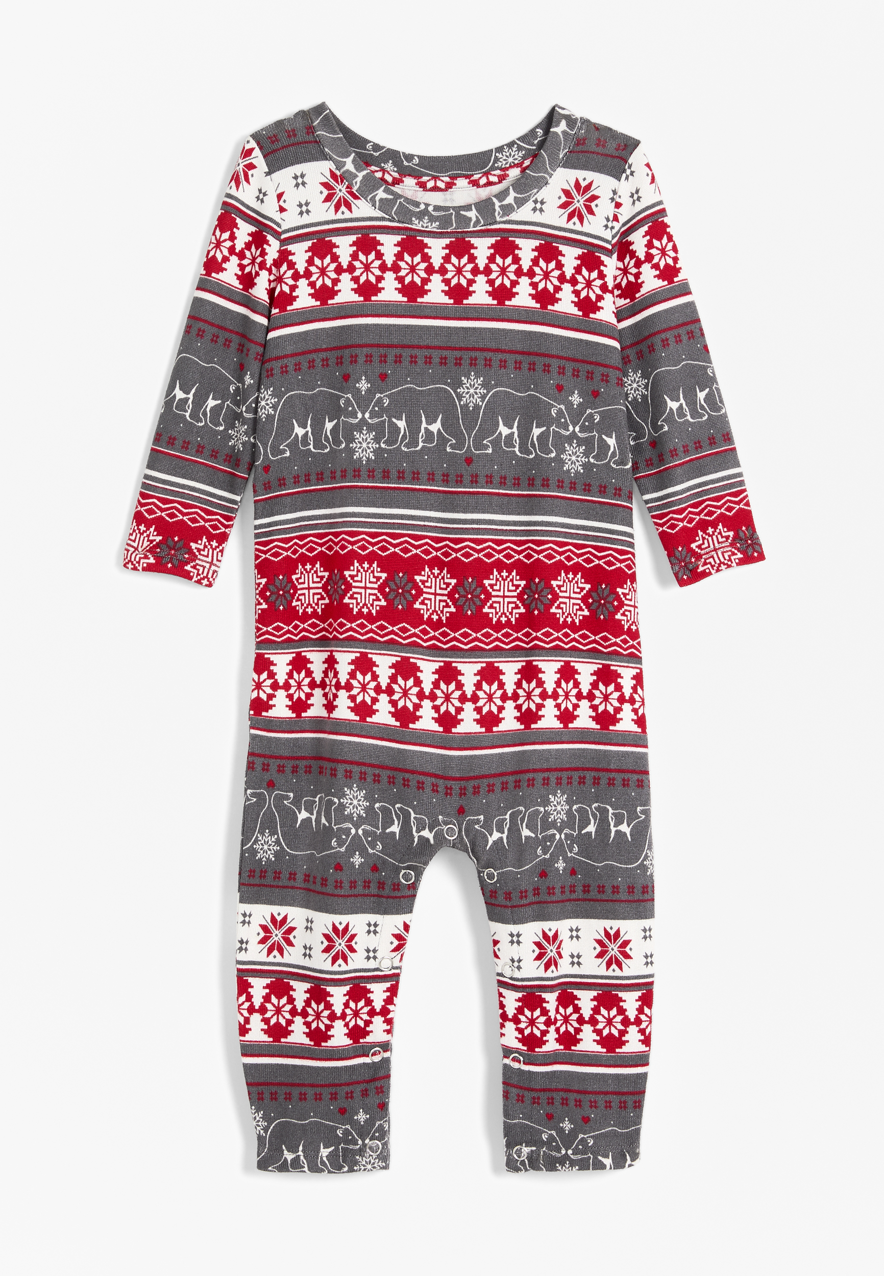 Infant Hibernating Fair Isle Family Pajama Onesie