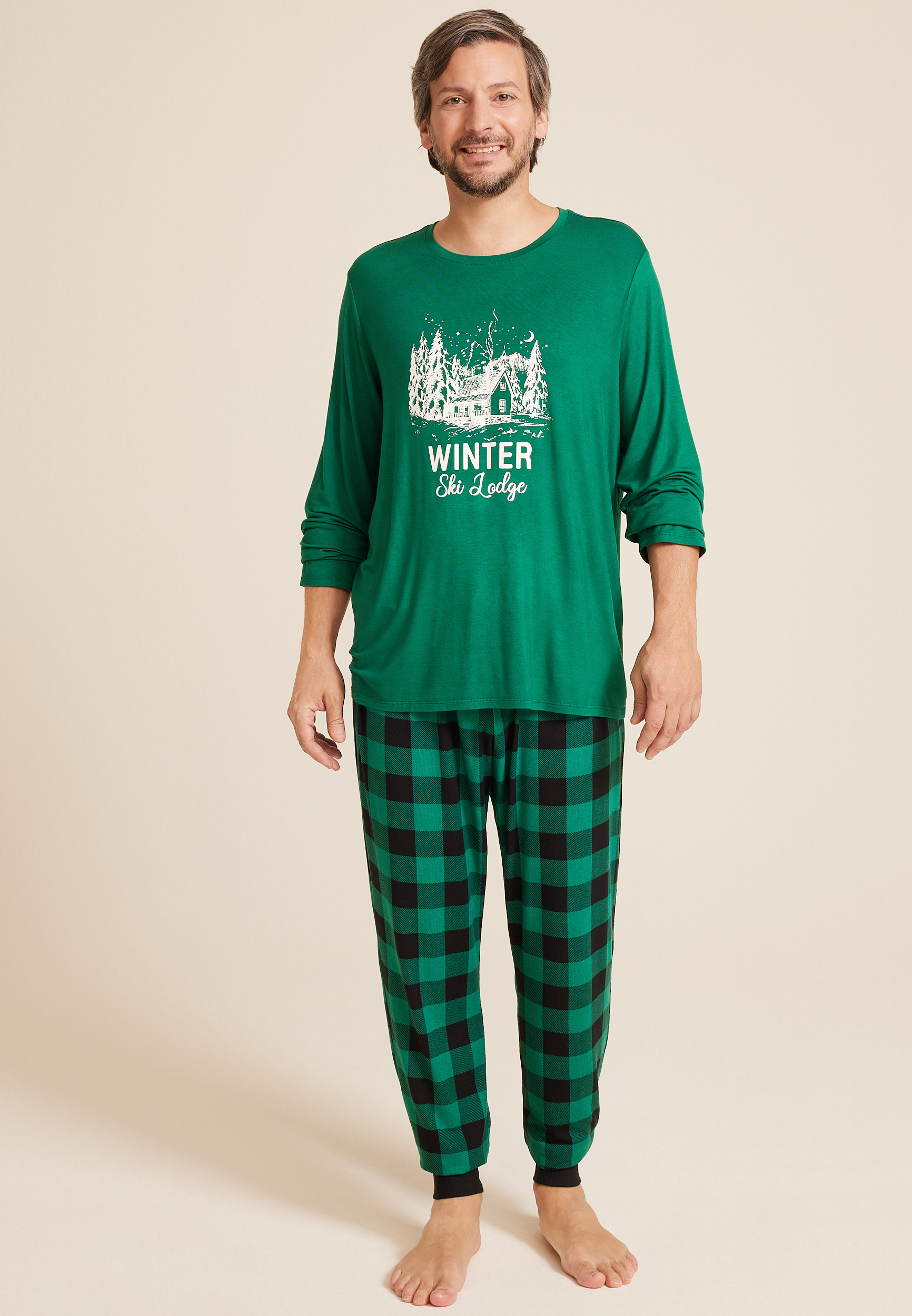 Mens Holiday Ski Lodge Family Pajamas | maurices