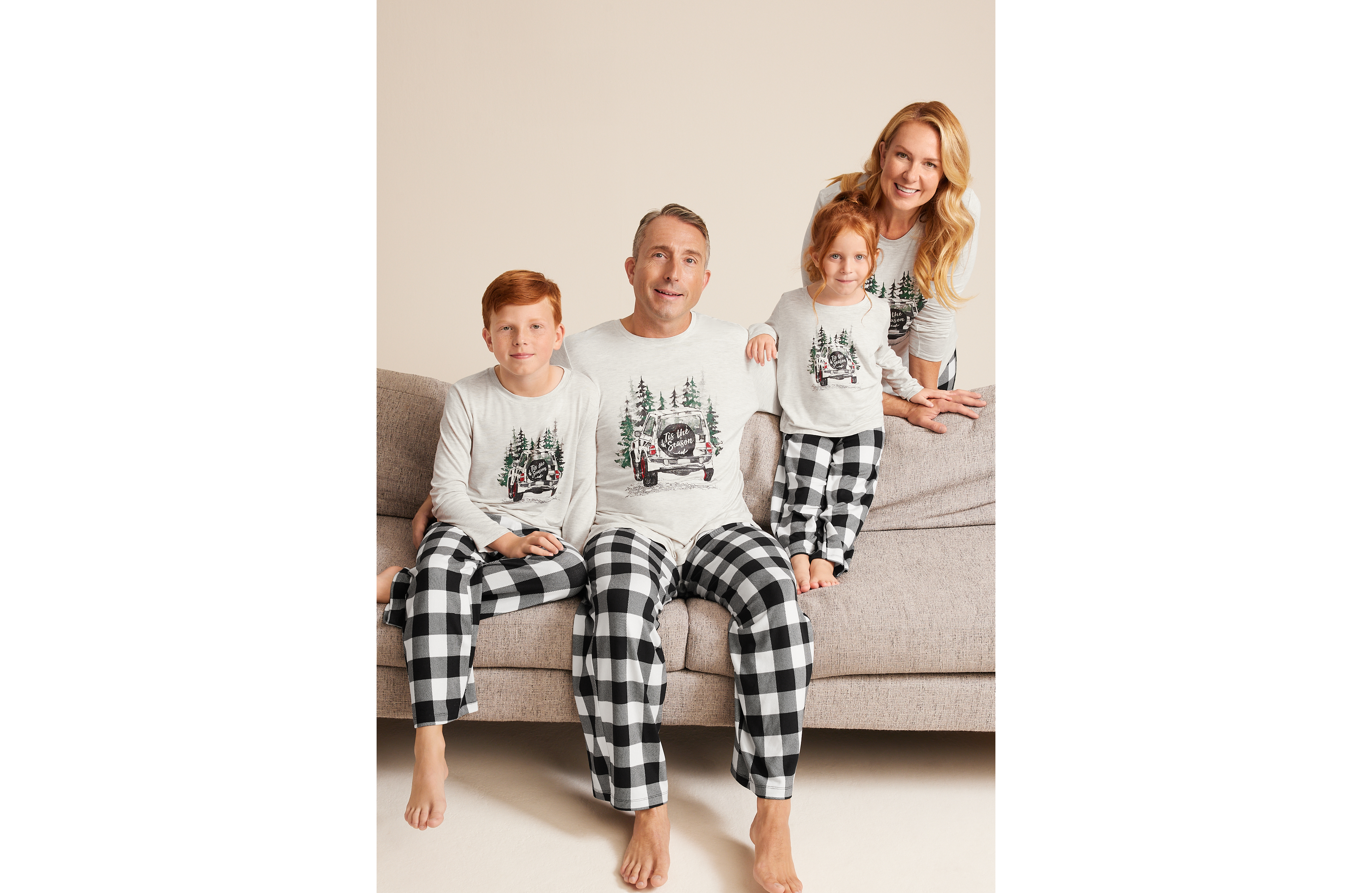 Infant Holiday Jeep Family Pajama Onesie