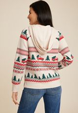 Homeward Truck Fair Isle Fleece Hoodie, C2445, small