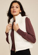 Faux Leather Mixer Vest, C2789, small
