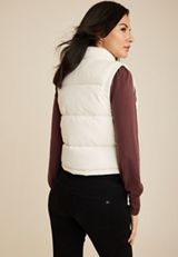 Faux Leather Mixer Vest, C2789, small