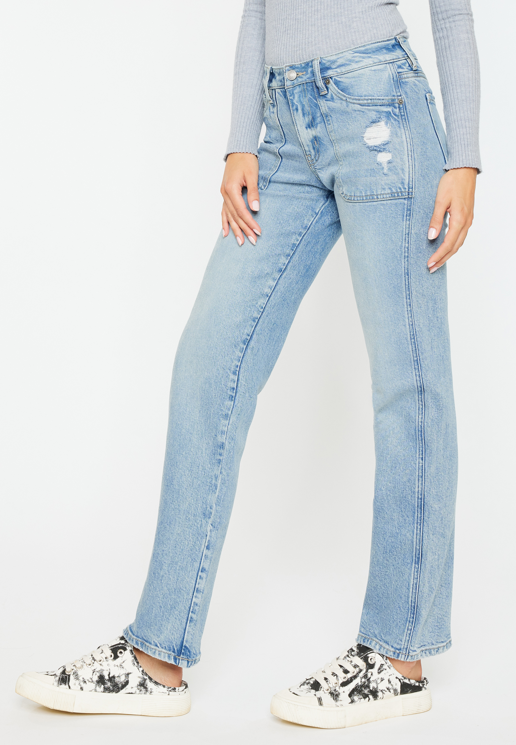 KanCan&trade; High Rise Porkchop Pocket Straight Jean, C2806, large