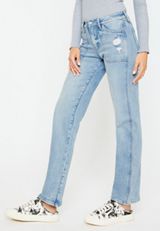 KanCan&trade; High Rise Porkchop Pocket Straight Jean, C2806, small