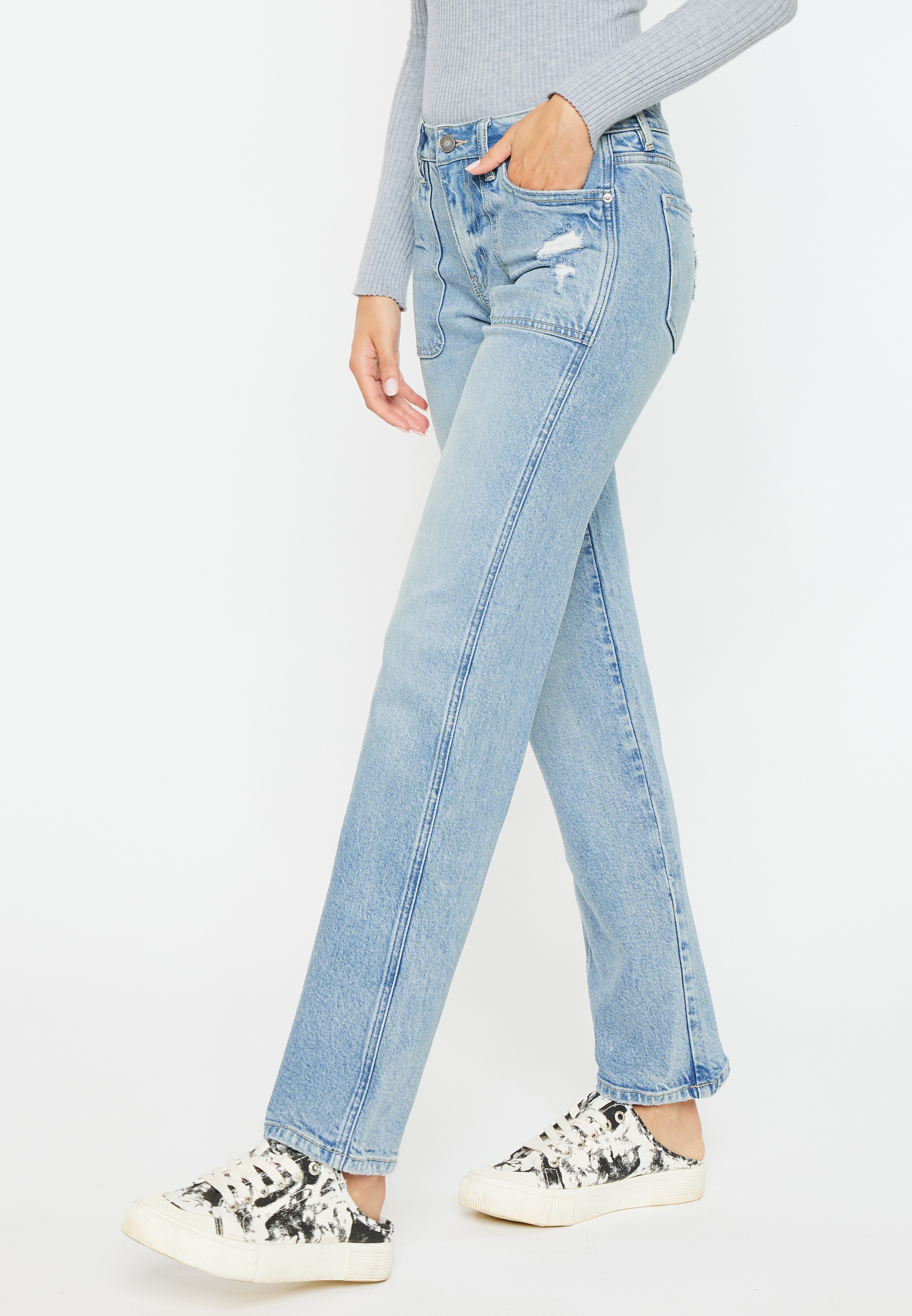 KanCan&trade; High Rise Porkchop Pocket Straight Jean, C2806, large