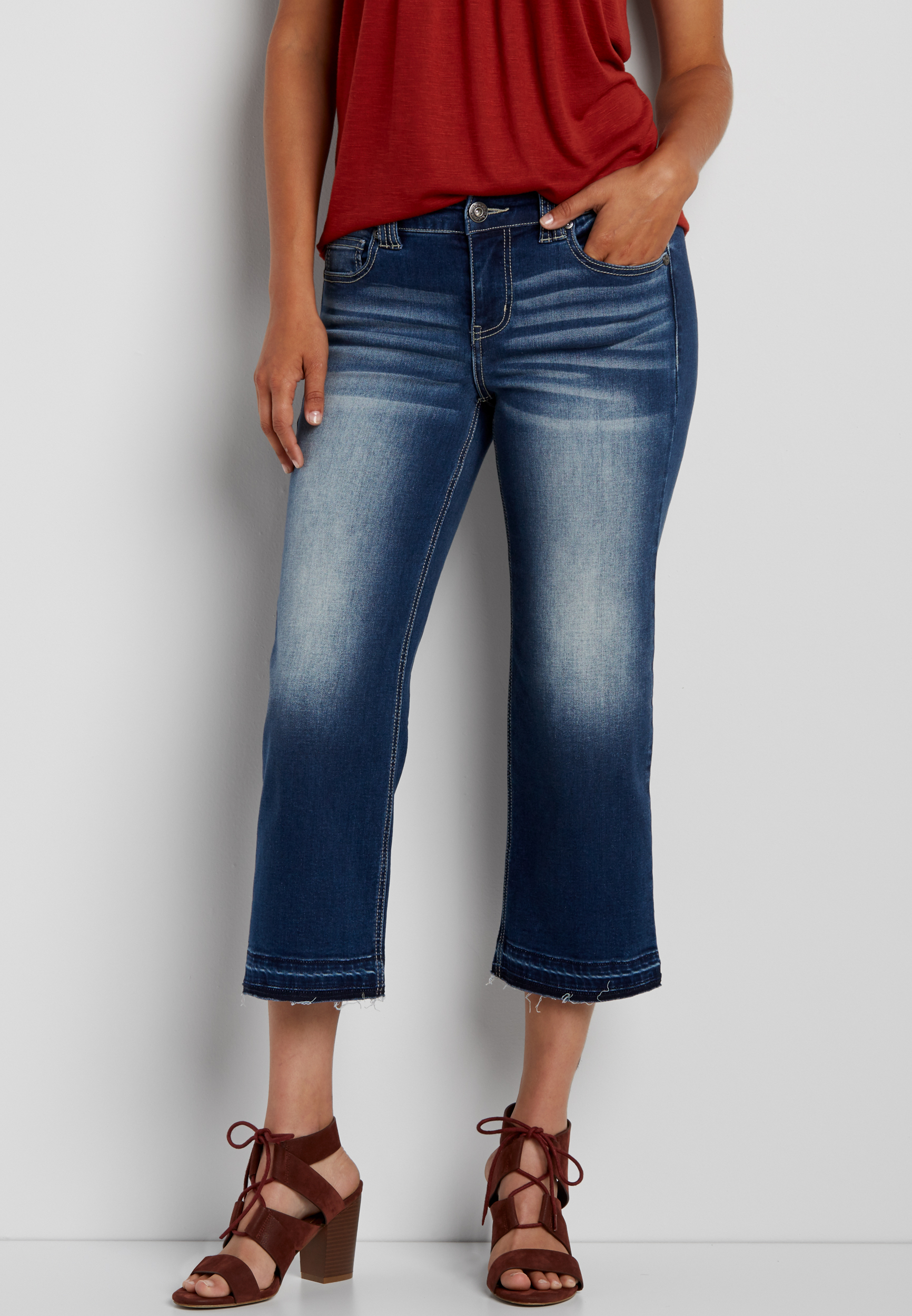 released hem crop jeans