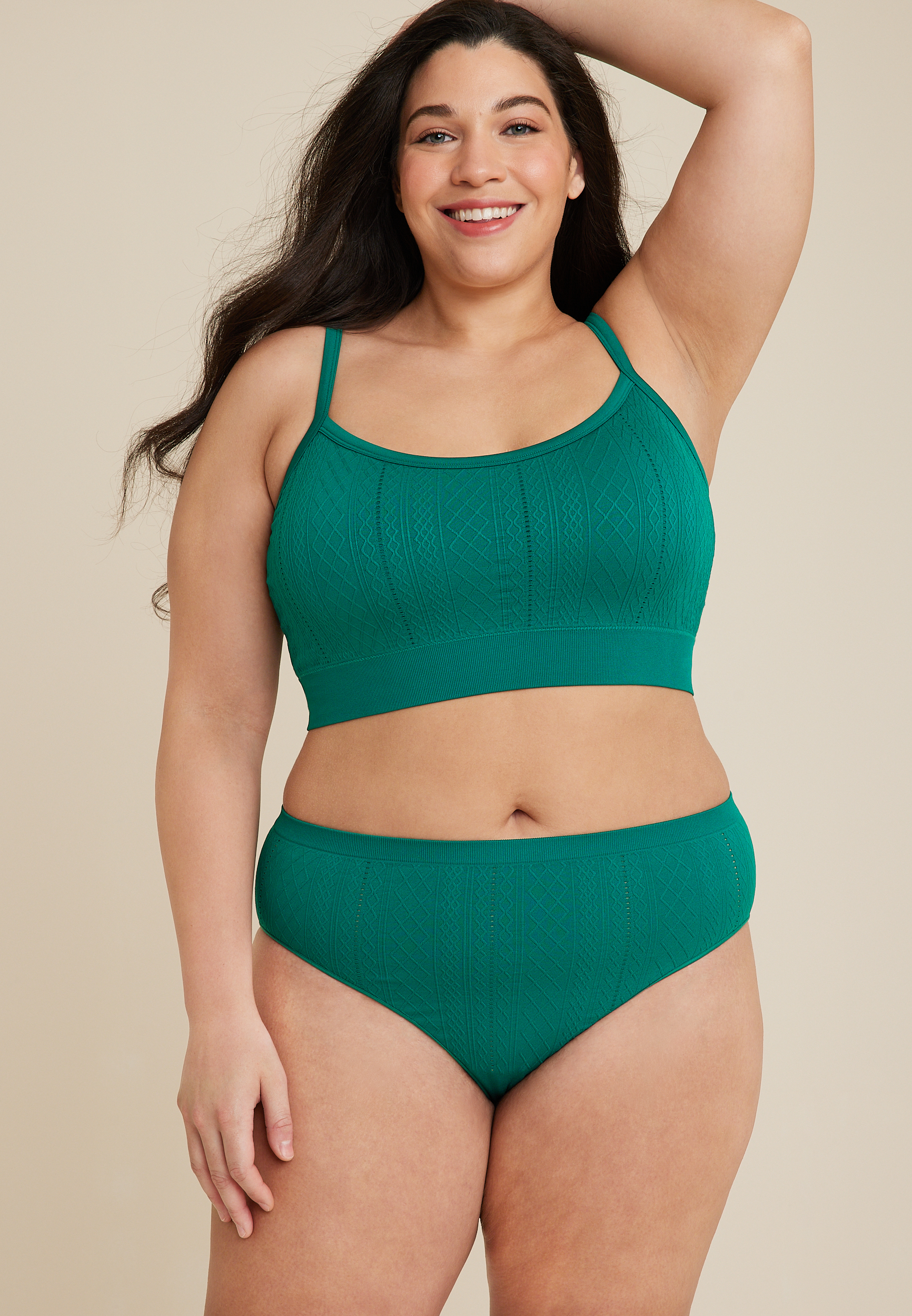 True Stretch Seamless Cable Knit Bikini Panty