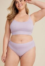 True Stretch Seamless Cable Knit Bikini Panty, C9381, small