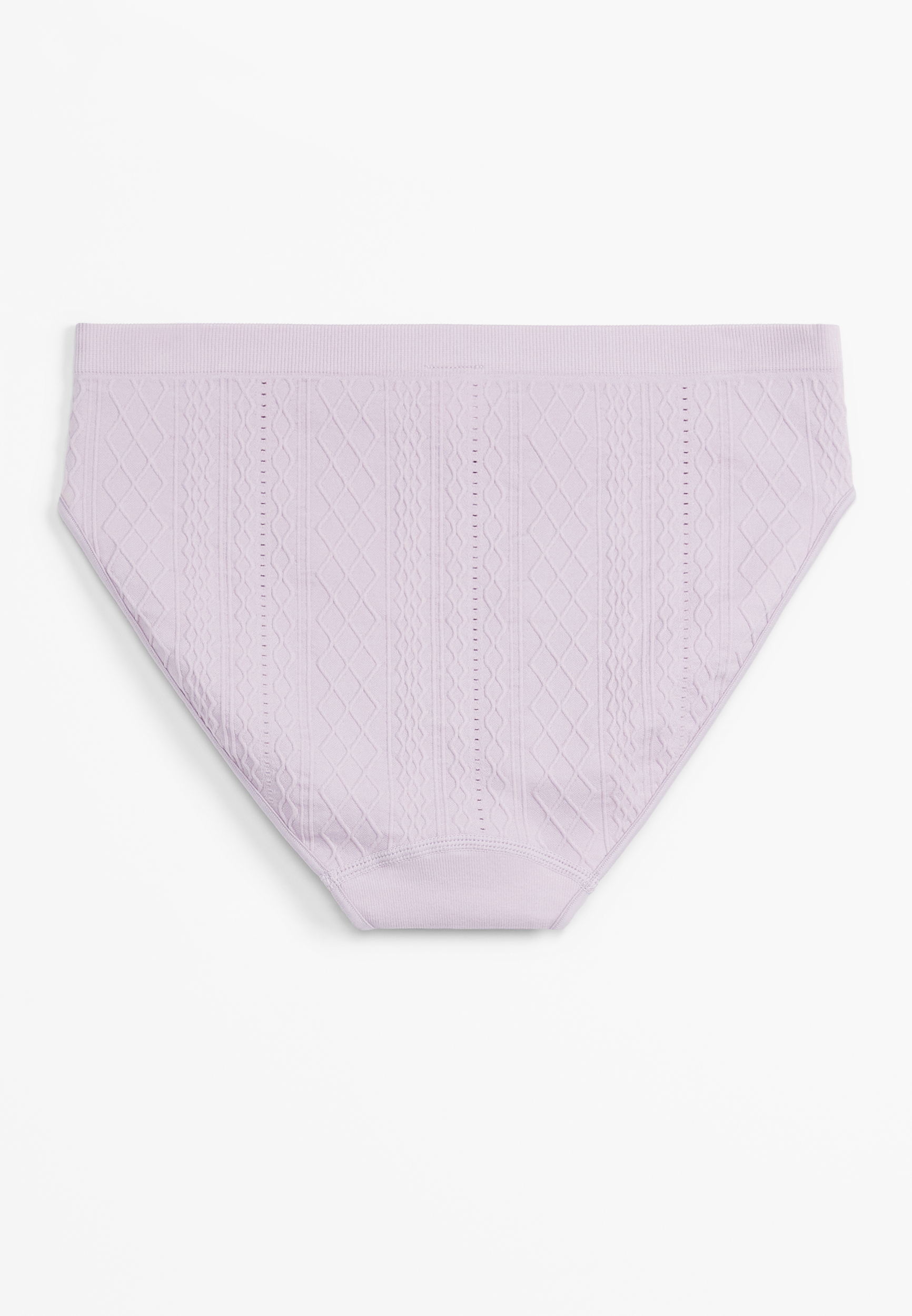 True Stretch Seamless Cable Knit Bikini Panty, C9381, large