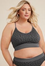 True Stretch Seamless Jacquard Animal Bralette, C1755, small