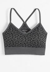 True Stretch Seamless Jacquard Animal Bralette, C1755, small
