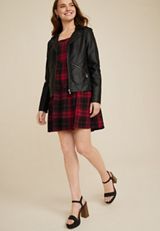 Buffalo Plaid Babydoll Dress, C7044, small