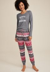 Hibernating Fair Isle Family Pajamas, C3407, small
