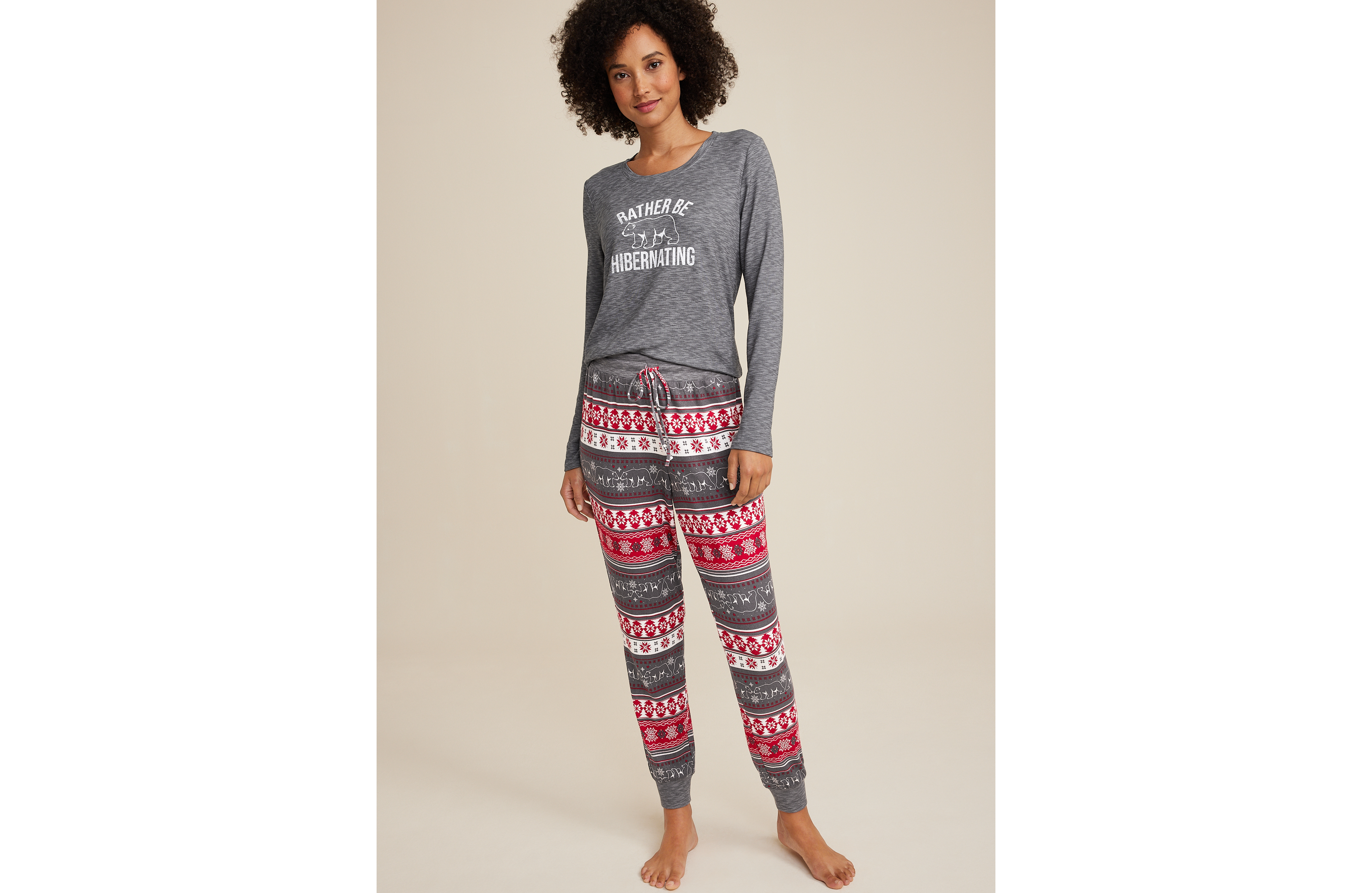 Hibernating Fair Isle Family Pajamas