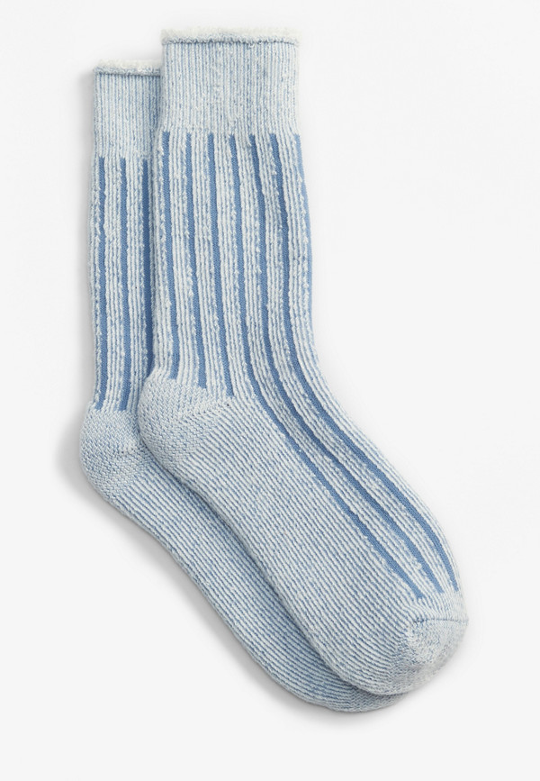 Striped French Terry Crew Socks | maurices