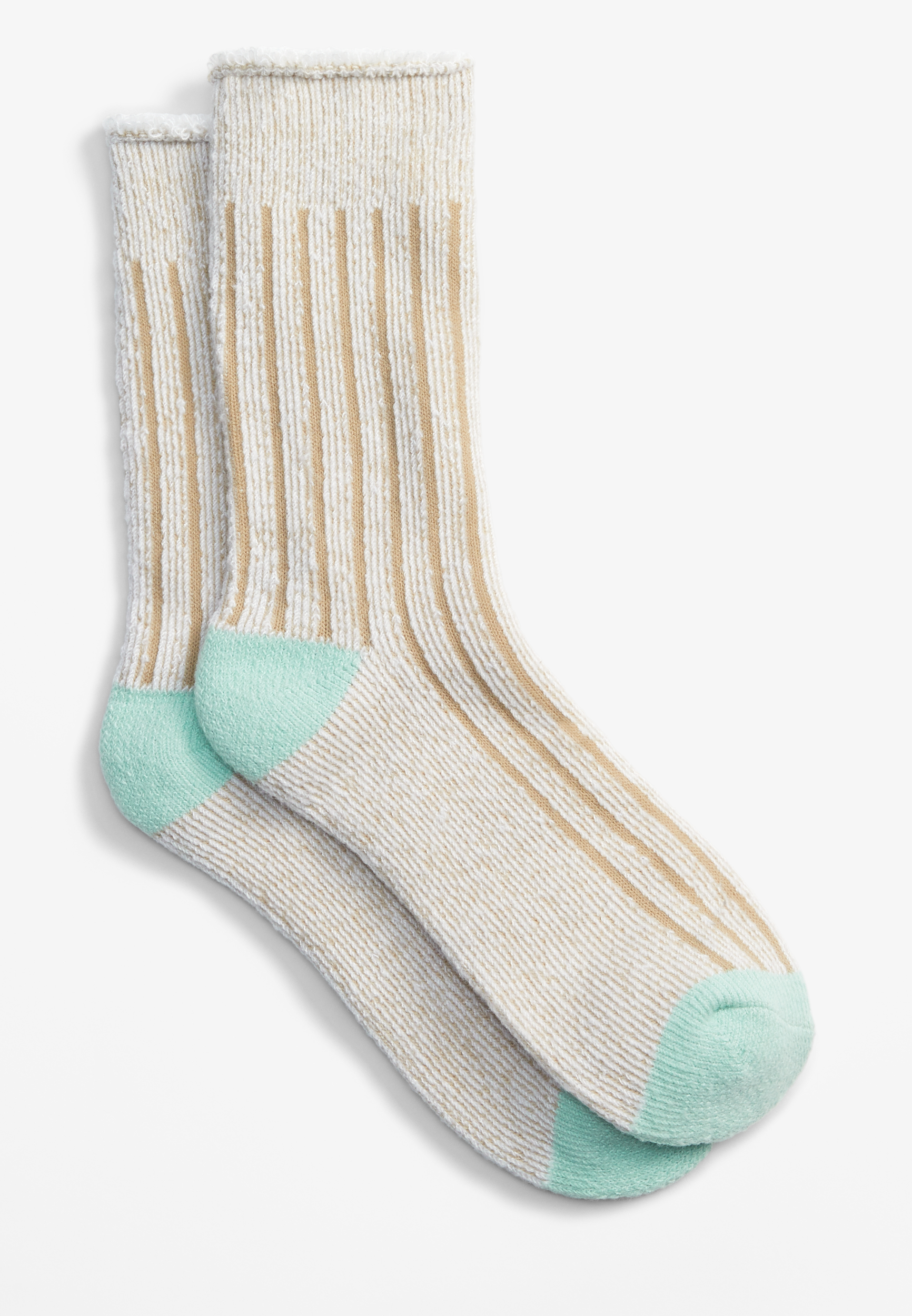 Striped French Terry Crew Socks