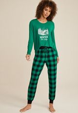 Holiday Ski Lodge Family Pajamas, C8766, small