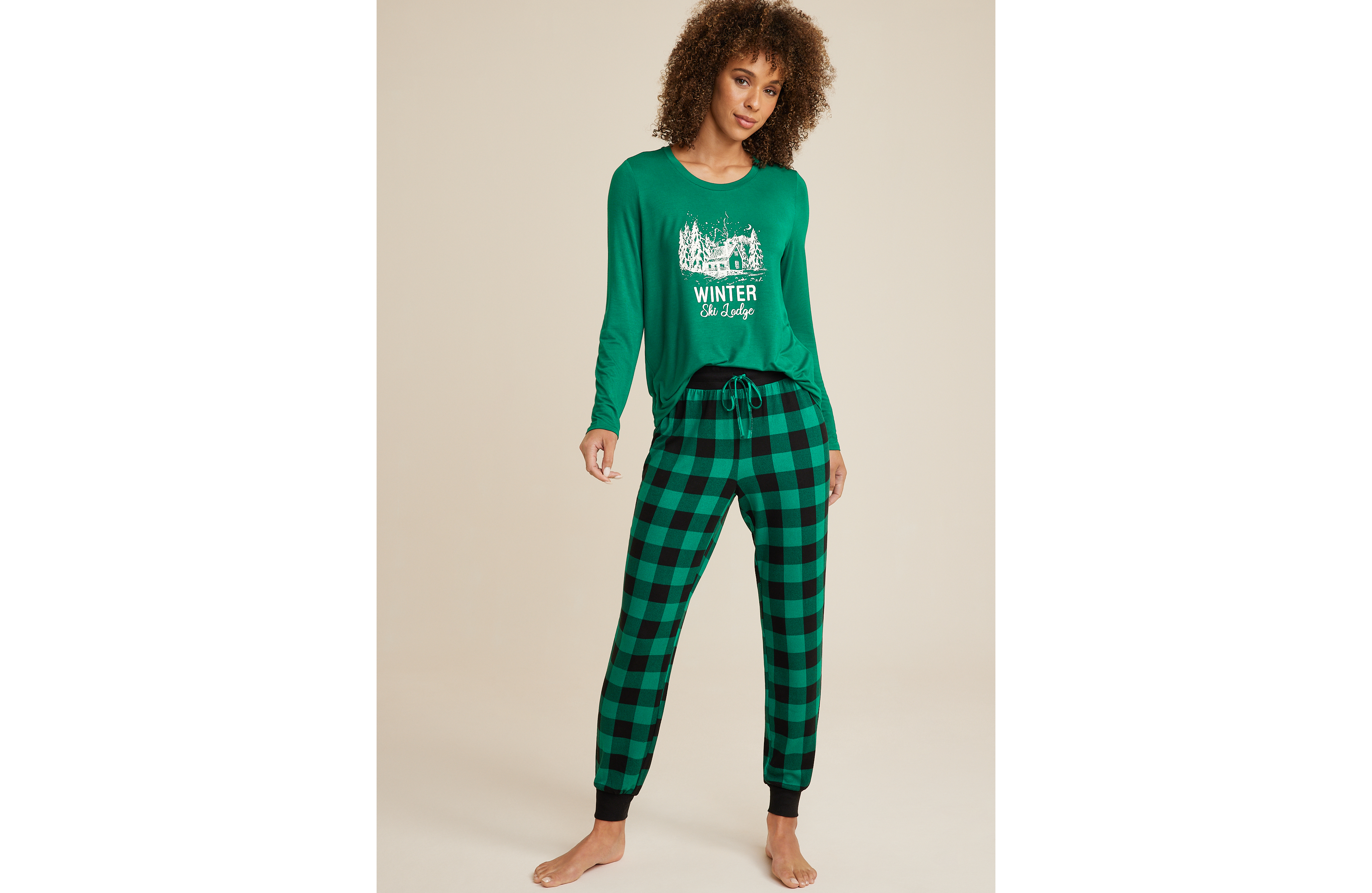 Holiday Ski Lodge Family Pajamas