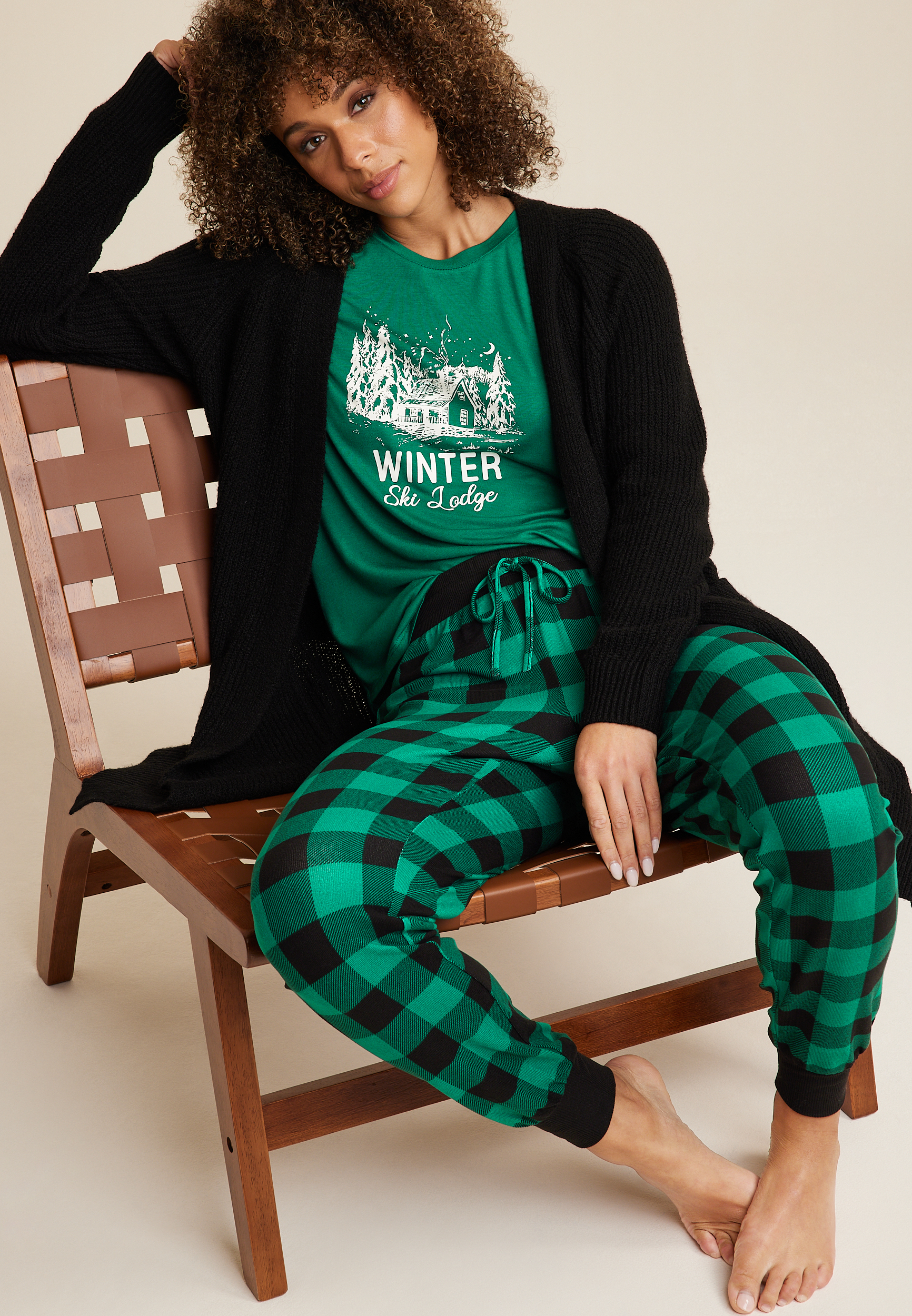 Holiday Ski Lodge Family Pajamas, C8766, large