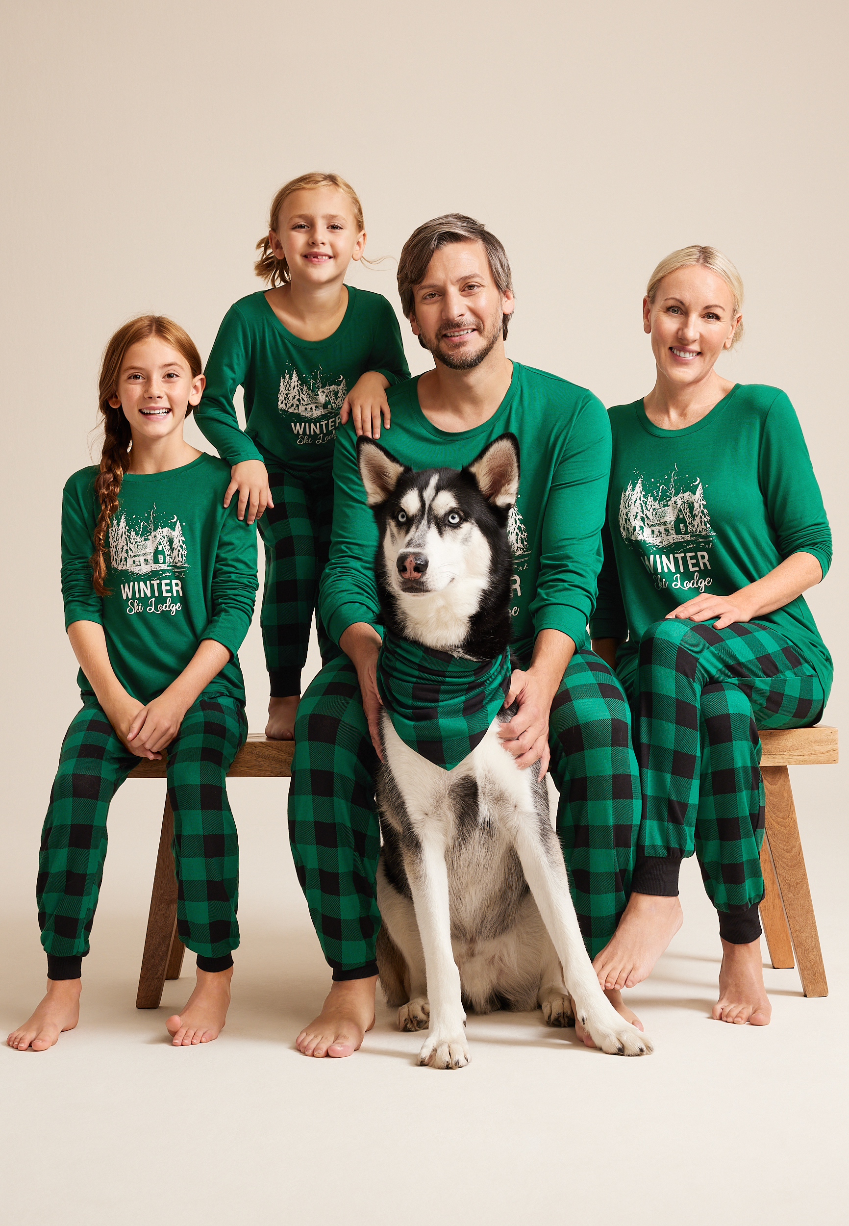 Holiday Ski Lodge Family Pajamas, C8766, large