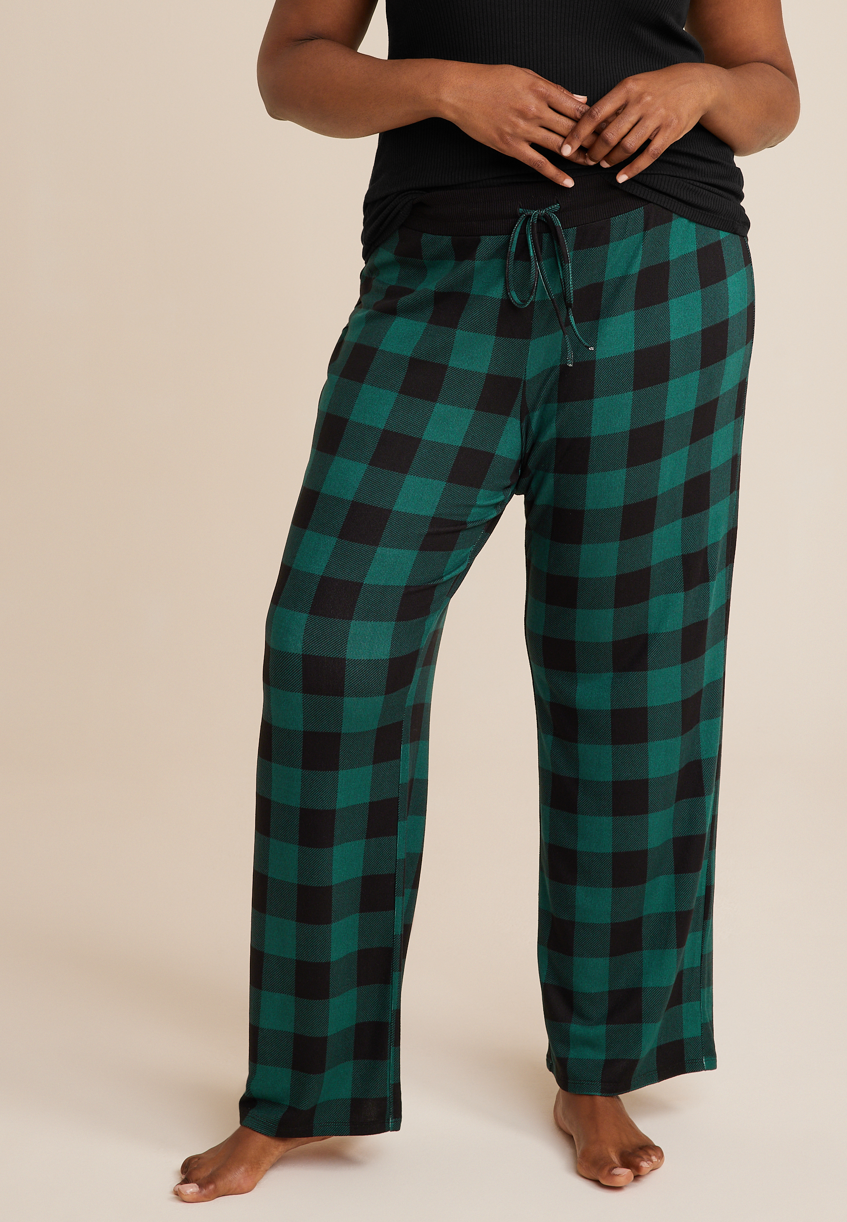 Plus Size Hacci Wide Leg Pajama Pant