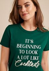 Its Beginning To Look A Lot Like Cocktails Graphic Tee, C3895, small