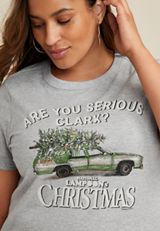 Plus Size National Lampoon Graphic Tee, LIGHT HEATHER GRAY, small