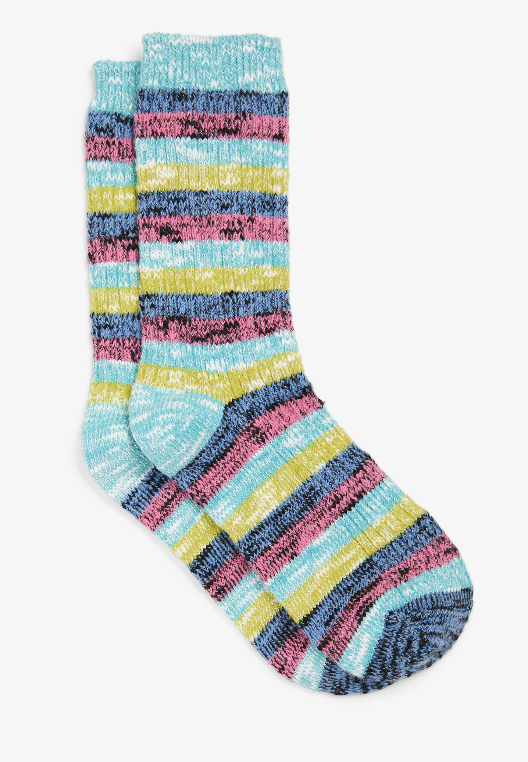 Striped Marled Crew Socks | maurices