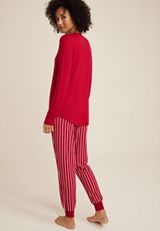Holiday Graphic Tee And Jogger Pajama Set, C5790, small