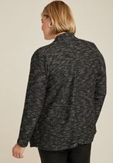 Plus Size Sparkle Waterfall Cardigan, C106, small