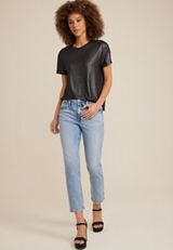 edgely&trade; High Rise Sparkle Slim Straight Ankle Jean, C2806, small