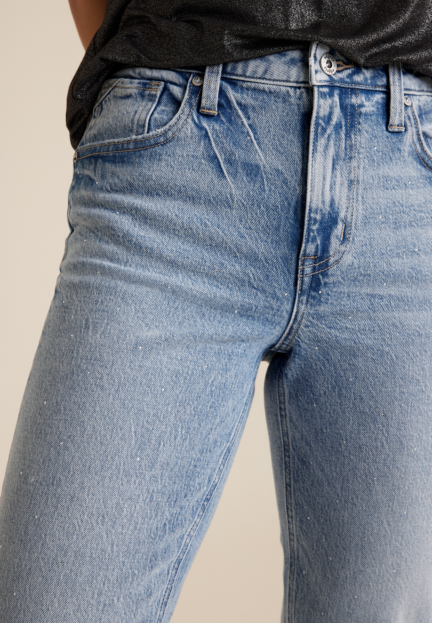 edgely&trade; High Rise Sparkle Slim Straight Ankle Jean, C2806, large