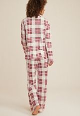 Button Down Top And Wide Leg Pajama Set, C2254, small