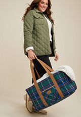 Plaid Utility Tote, C7346, small