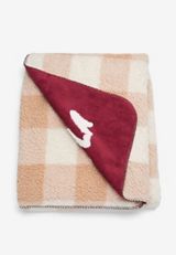 Fa La La Reversible Throw Blanket, RED COMBO, small