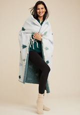 Holiday Tree Throw Blanket, MULTI, small