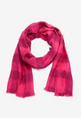 Pink Buffalo Plaid Blanket Scarf, PINK, small