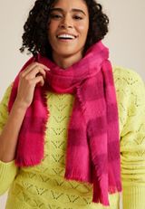 Pink Buffalo Plaid Blanket Scarf, PINK, small