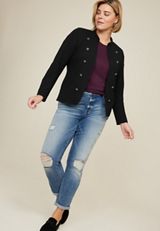 Plus Size Military Cardigan, C106, small