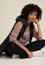 Hooded Longline Vest, C106, small