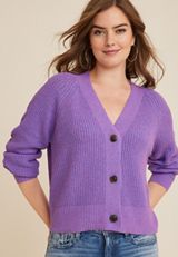Raglan Cropped Button Down Cardigan, C1396, small