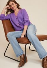 Raglan Cropped Button Down Cardigan, C1396, small