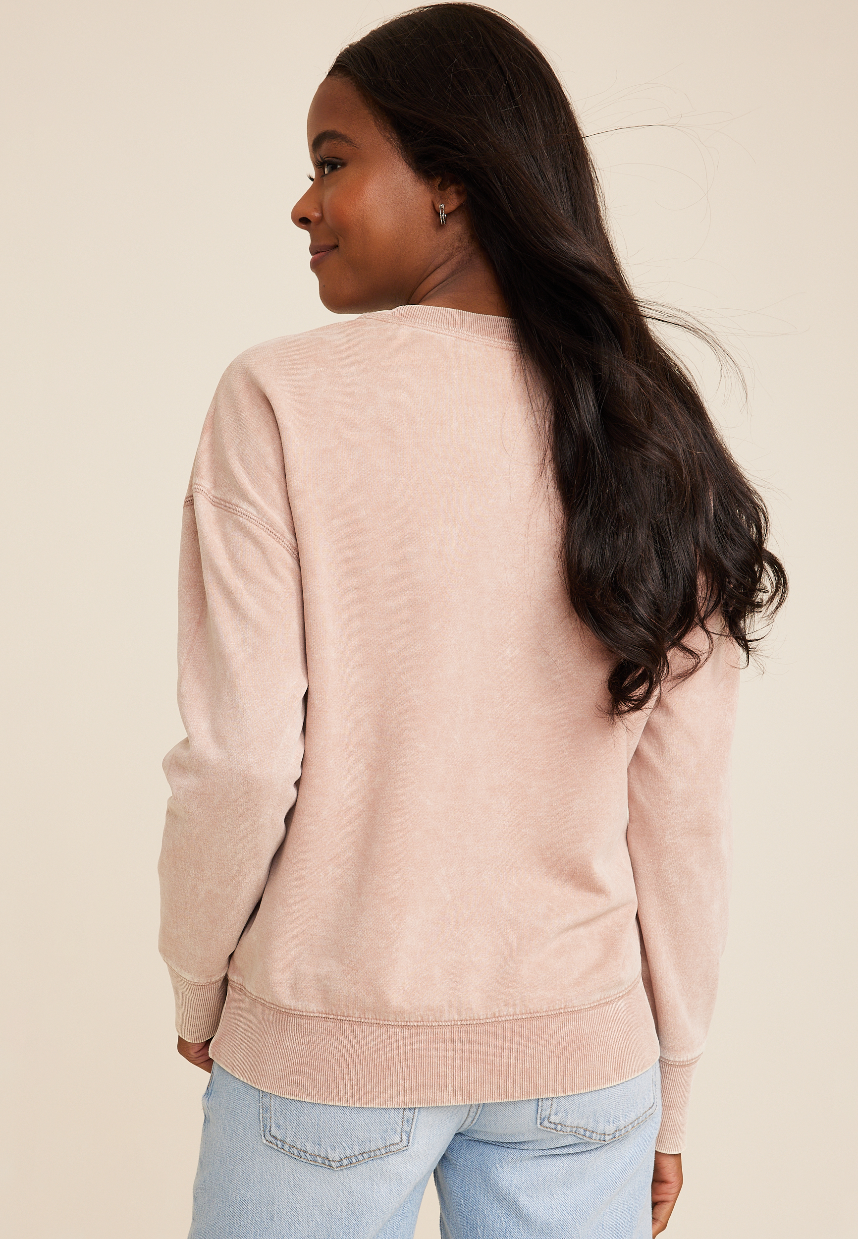 Rhinestone Embellished Sweatshirt, C9080, large