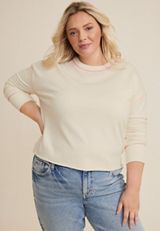 Plus Size Crew Neck Sweatshirt, C2789, small