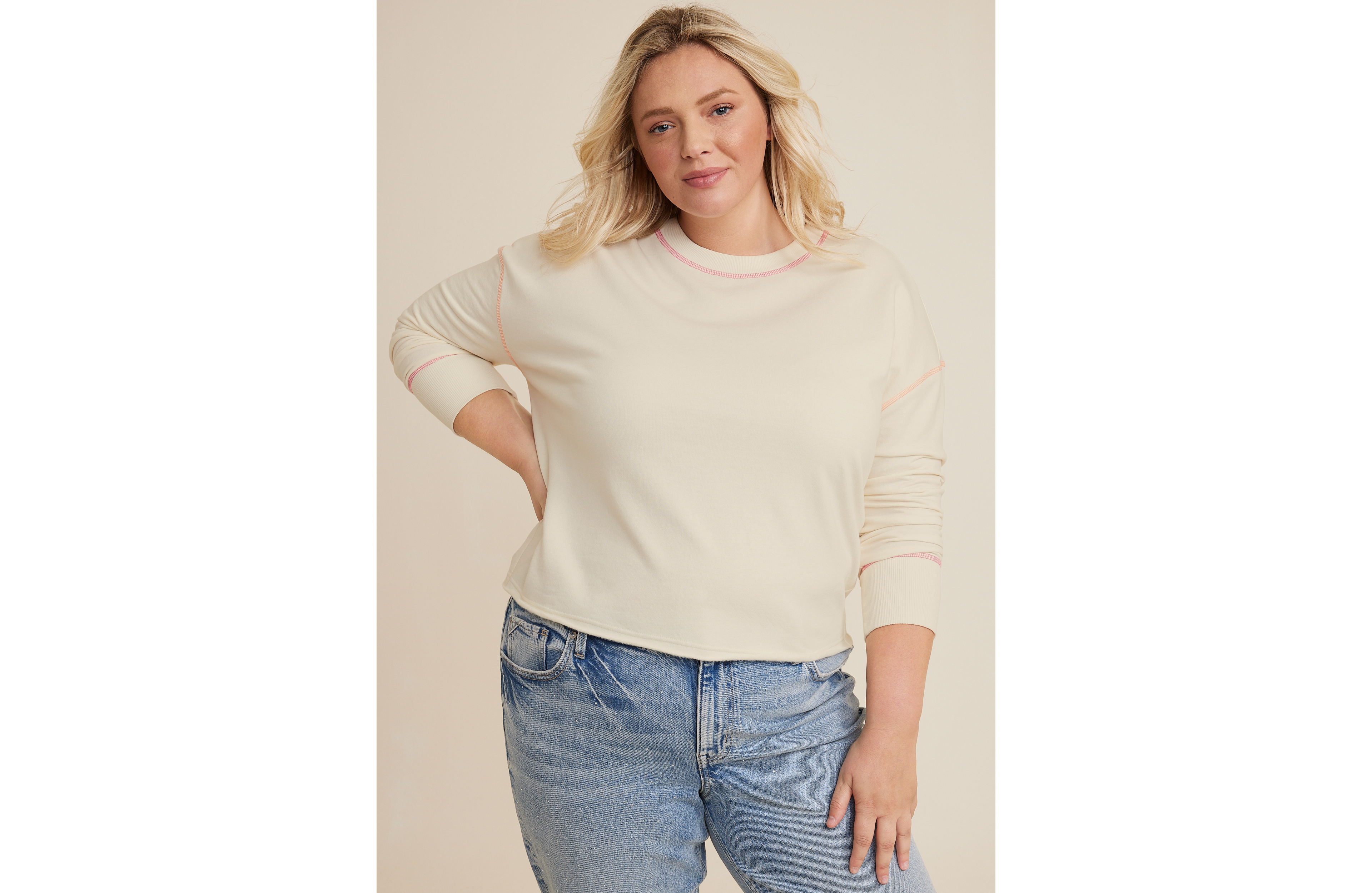 Plus Crew Neck Sweatshirt
