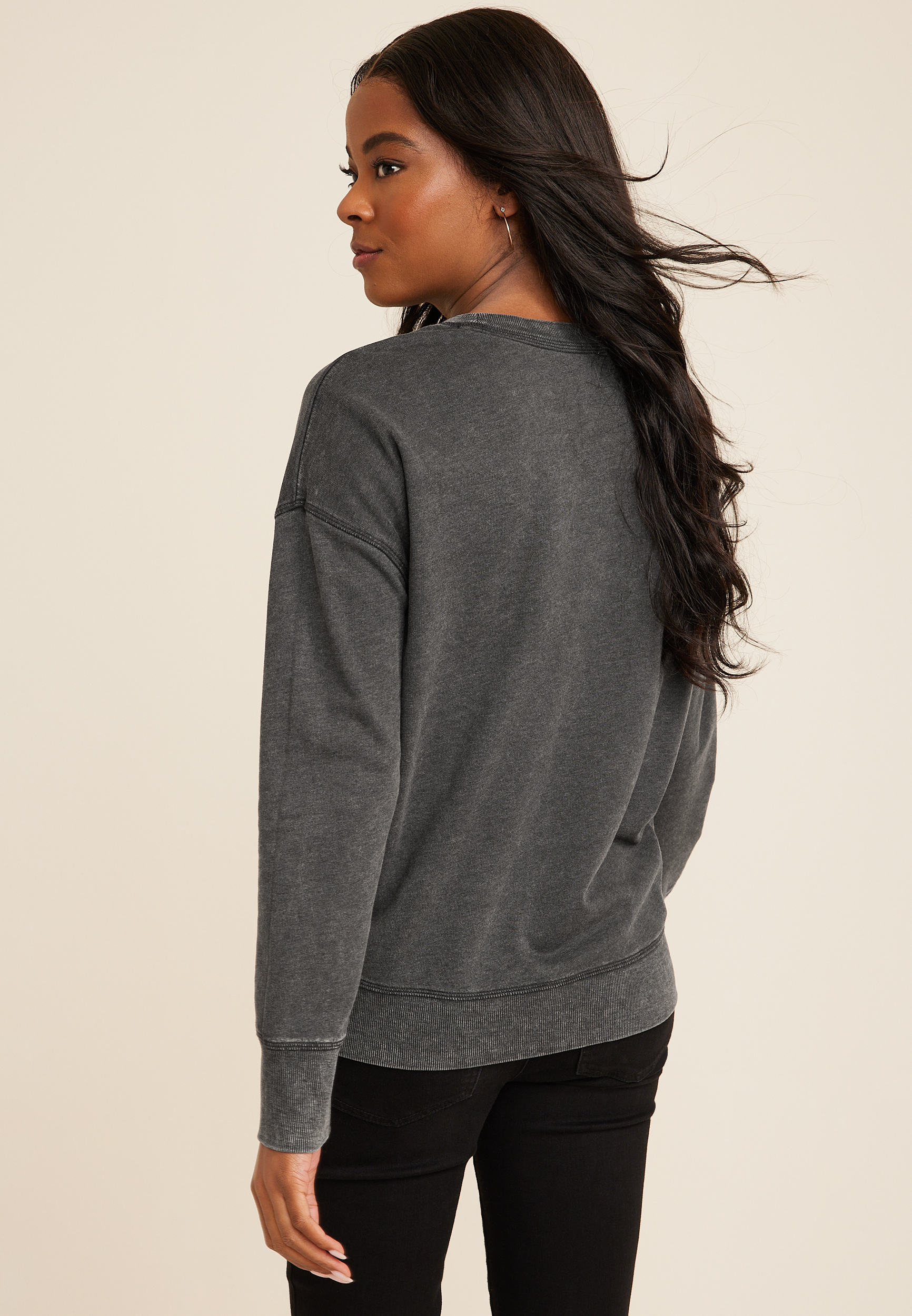Rock And Roll Sweatshirt, BLACK, large