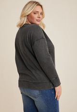 Plus Size Rock And Roll Sweatshirt, BLACK, small