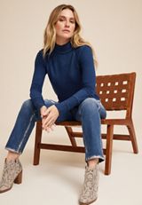 Sparkle Mock Neck Mixer Tee, C1149, small