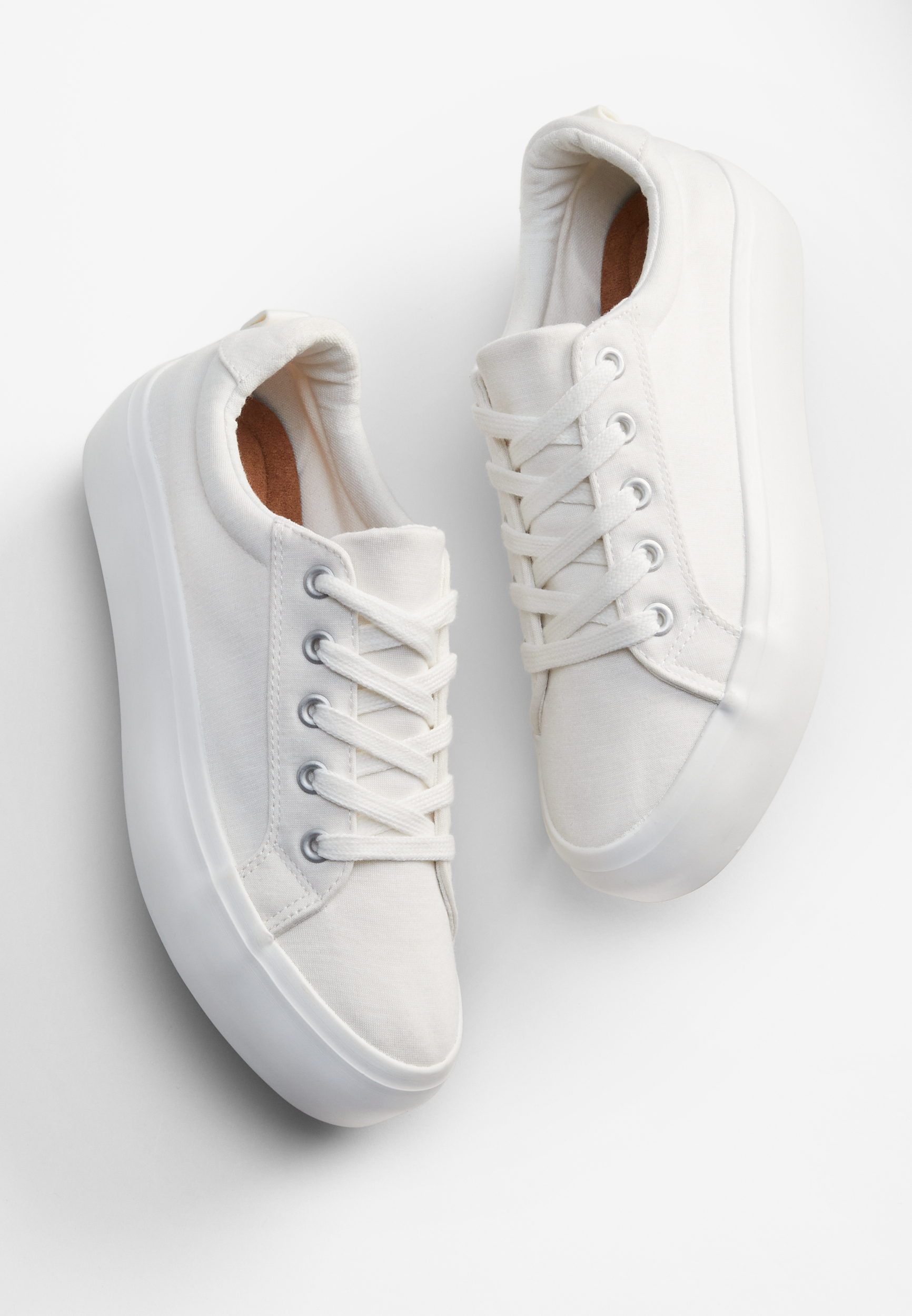 SuperCush Kyra Platform Lace Up Sneaker, WHITE, large